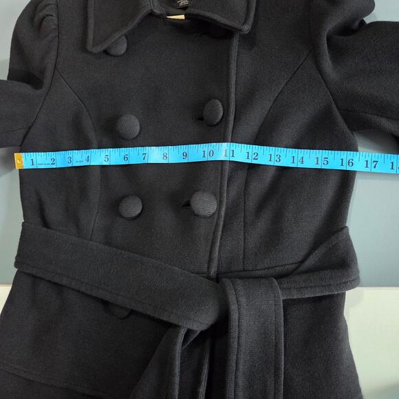 INC International Concepts Cotton Tiered Peplum Peacoat Black Multiple Flaws - Picture 5 of 12